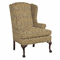 Wingback Accent Chair with Claw Feet