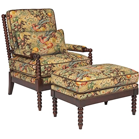 Jenny Chair and Ottoman Set