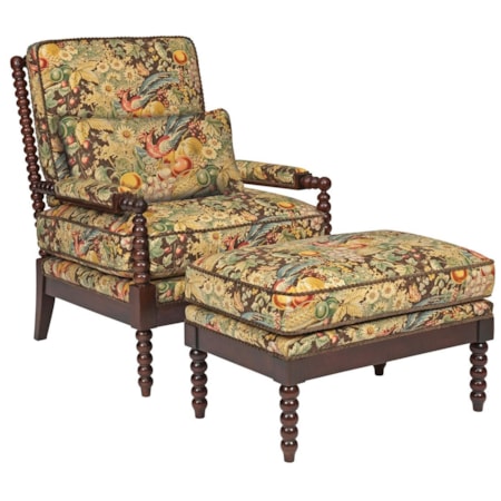 Jenny Chair and Ottoman Set
