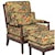 Kincaid Furniture Accent Chairs Jenny Upholstered Accent Chair with Shapely Exposed Wood Accents
