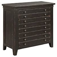 Map Solid Wood 4-Drawer Bedside Chest with Outlet