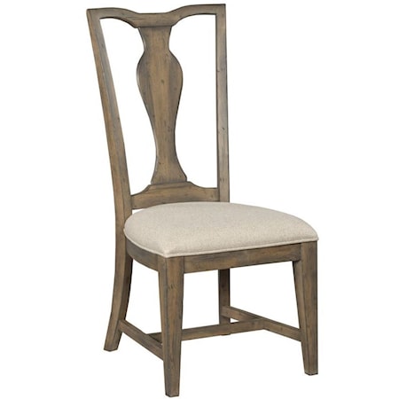 Copeland Solid Wood Side Chair with Upholstered Seat