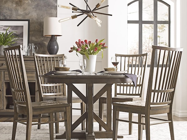 Dining Table Set with 4 Chairs