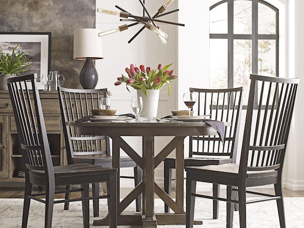 Dining Table Set with 4 Chairs