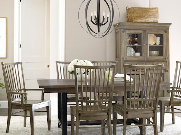 Dining Table Set with 6 Chairs