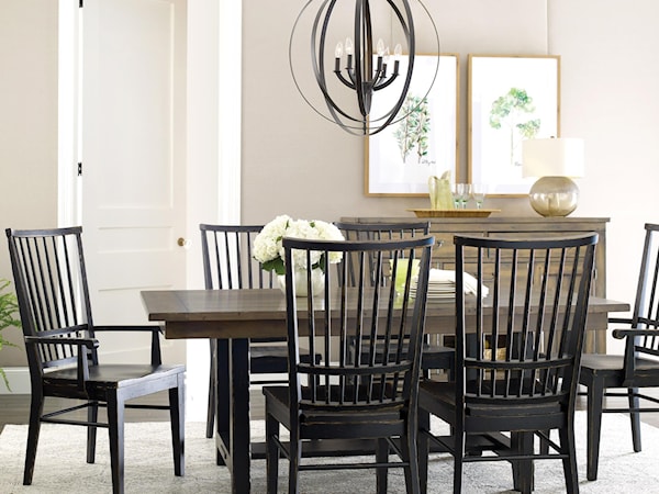 Dining Table and Chair Set for 6