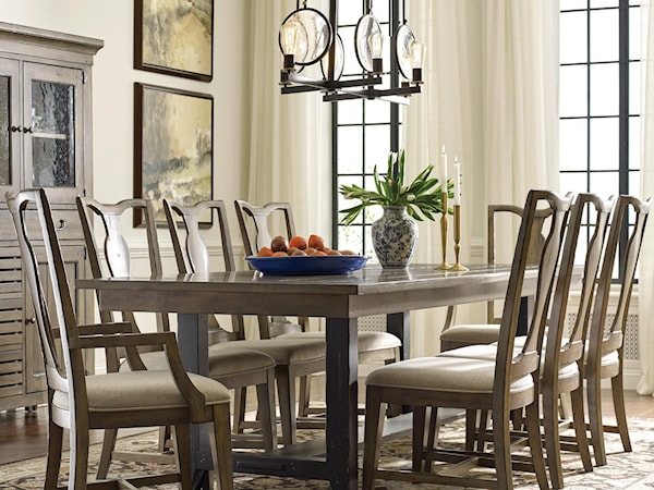 Dining Table and Chair Set for 8