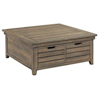 Annas Solid Wood Coffee Table with Casters