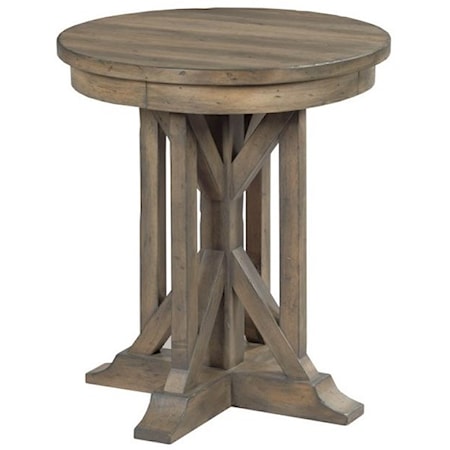 22" James Solid Wood Round End Table