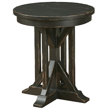22" James Solid Wood Round End Table