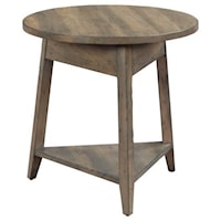 24" Bowler Solid Wood Round End Table