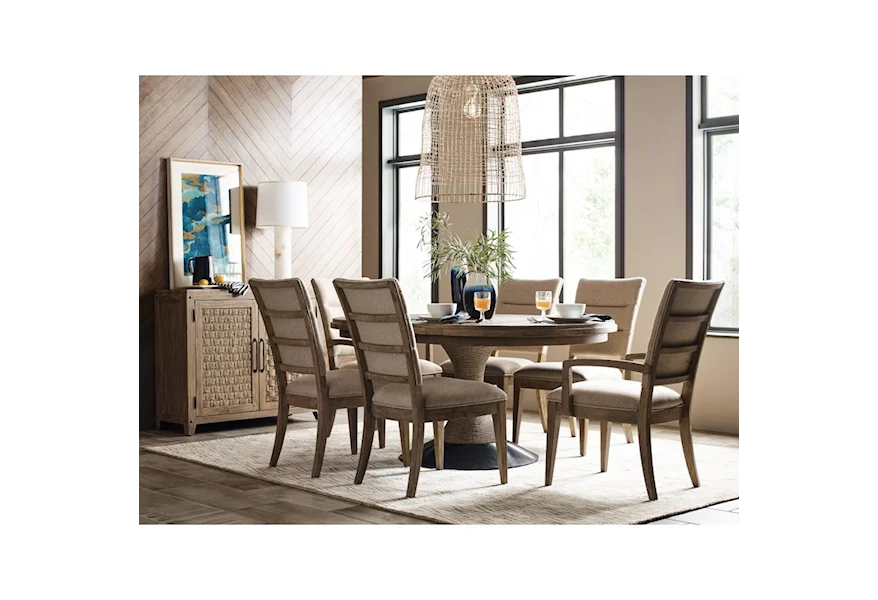 Modern Forge Formal Dining Room Group by Kincaid Furniture at Malouf Furniture Co.