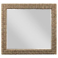 Modern Woven Seagrass Dresser Mirror