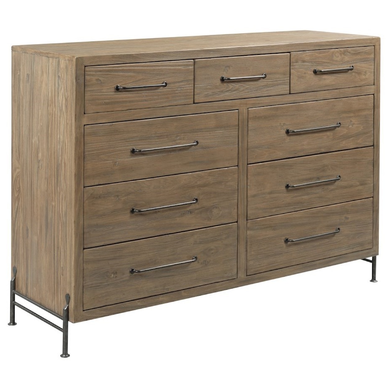 Kincaid Furniture Modern Forge Dresser and Mirror Set