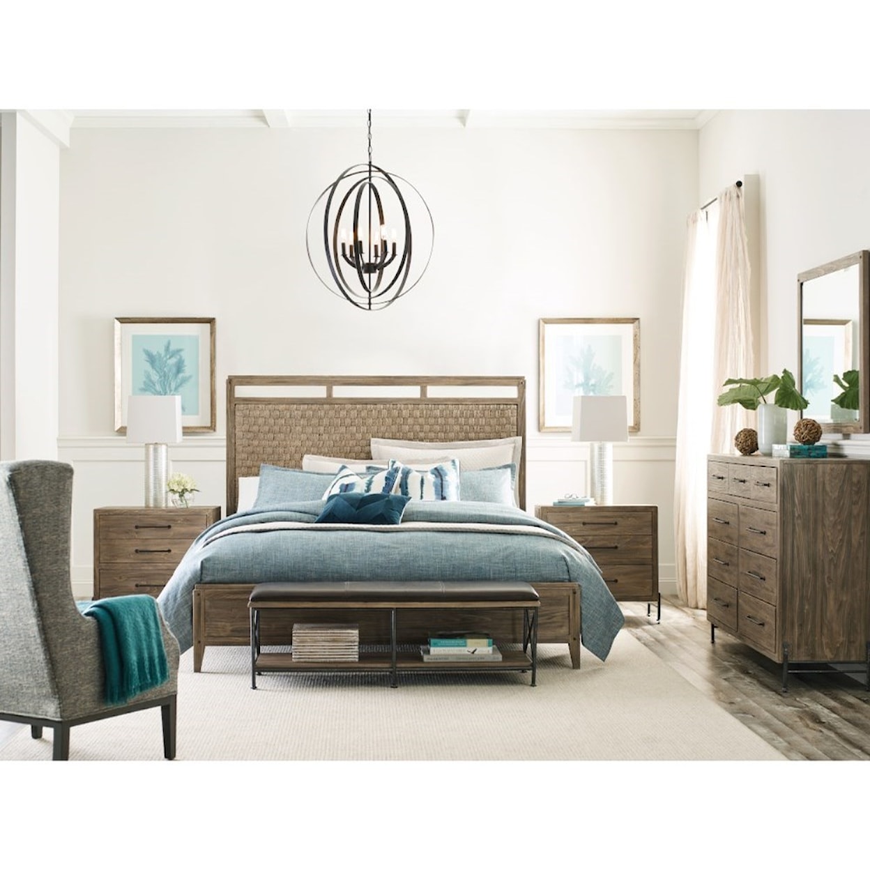 Kincaid Furniture Modern Forge Linden Queen Panel Bed