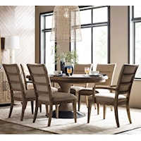 7-Piece Dining Set with Lindale Table and Upholstered Chairs