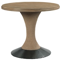 Lindale Round Counter Height Solid Wood Dining Table with Rope Trim