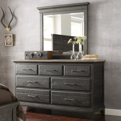 Farmstead Dresser and Jessup Mirror Set