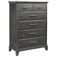 Solid Wood Drawer Chest with Removable Wood Drawer Dividers