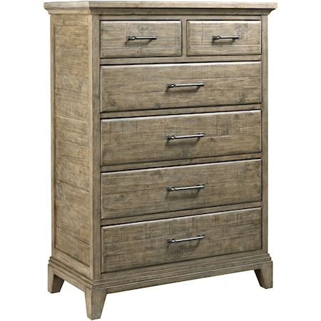 Devine Solid Wood Drawer Chest with Removable Wood Drawer Dividers                              