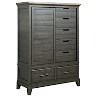 Wheeler Solid Wood Chest with Sliding Door and Seven Drawers                                