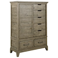 Wheeler Solid Wood Chest with Sliding Door and Seven Drawers                                