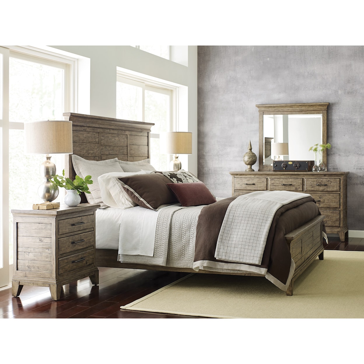 Kincaid Furniture Plank Road Jessup Panel King Bed       