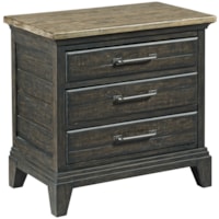 Blair Three Drawer Nightstand with Night Light and Electrical Outlet                               