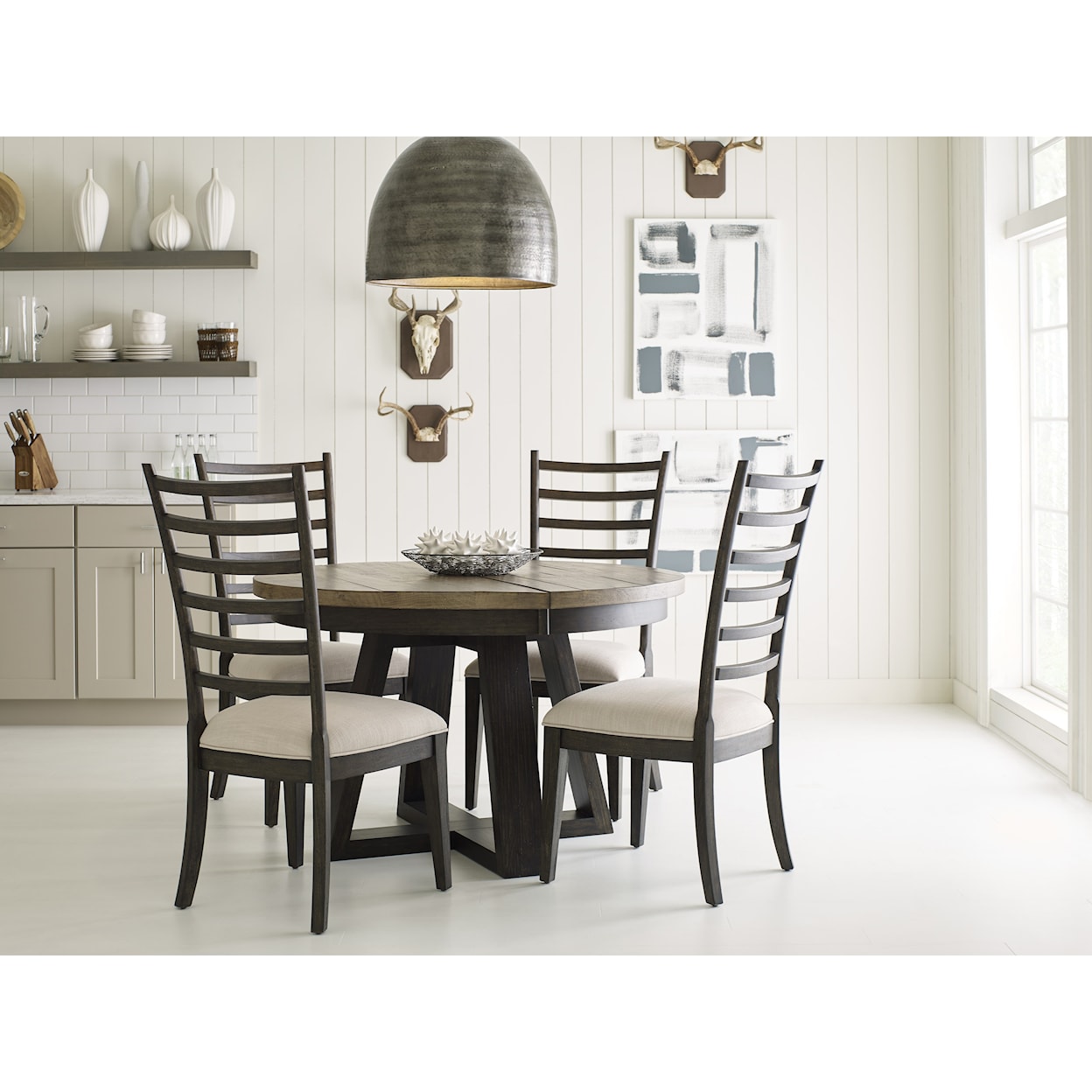 Kincaid Furniture Plank Road Button Dining Table                         