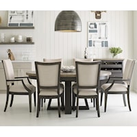 Seven Piece Dining Set with Button Table and Howell Chairs