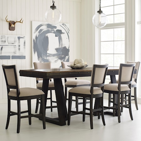 Seven Piece Counter Height Dining Set