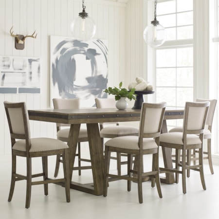 7 Pc Counter Height Dining Set