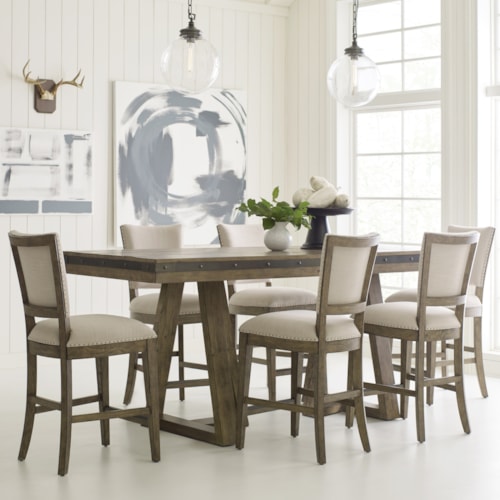 Seven Piece Counter Height Dining Set