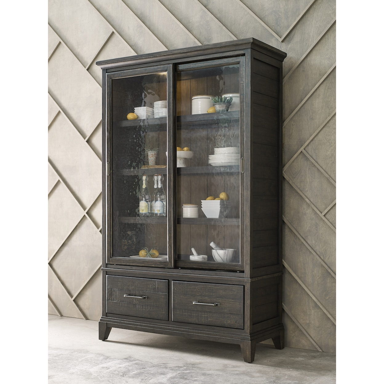 Kincaid Furniture Plank Road Darby Display Cabinet          
