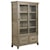 Kincaid Furniture Plank Road Darby Solid Wood China Cabinet with Seed Glass Doors and Touch Lighting           