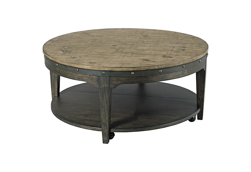 Plank Road Artisans Round Cocktail Table                by Kincaid Furniture at Stoney Creek Furniture 