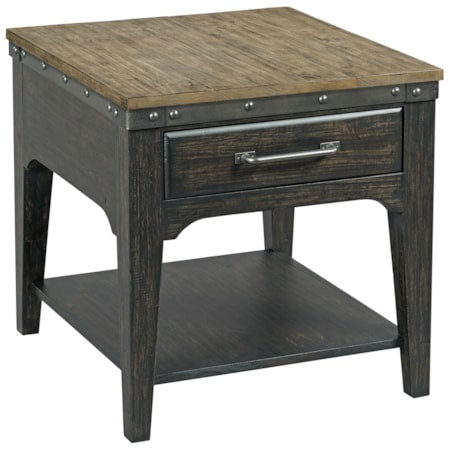 Artisans Rectangular Drawer End Table