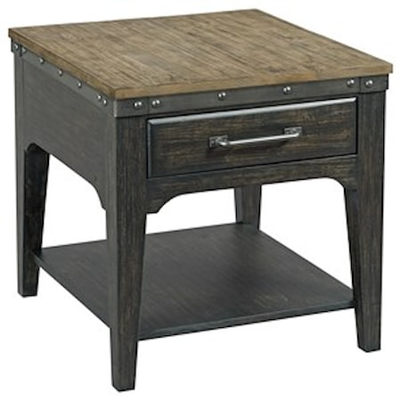 Artisans Rectangular Drawer End Table       