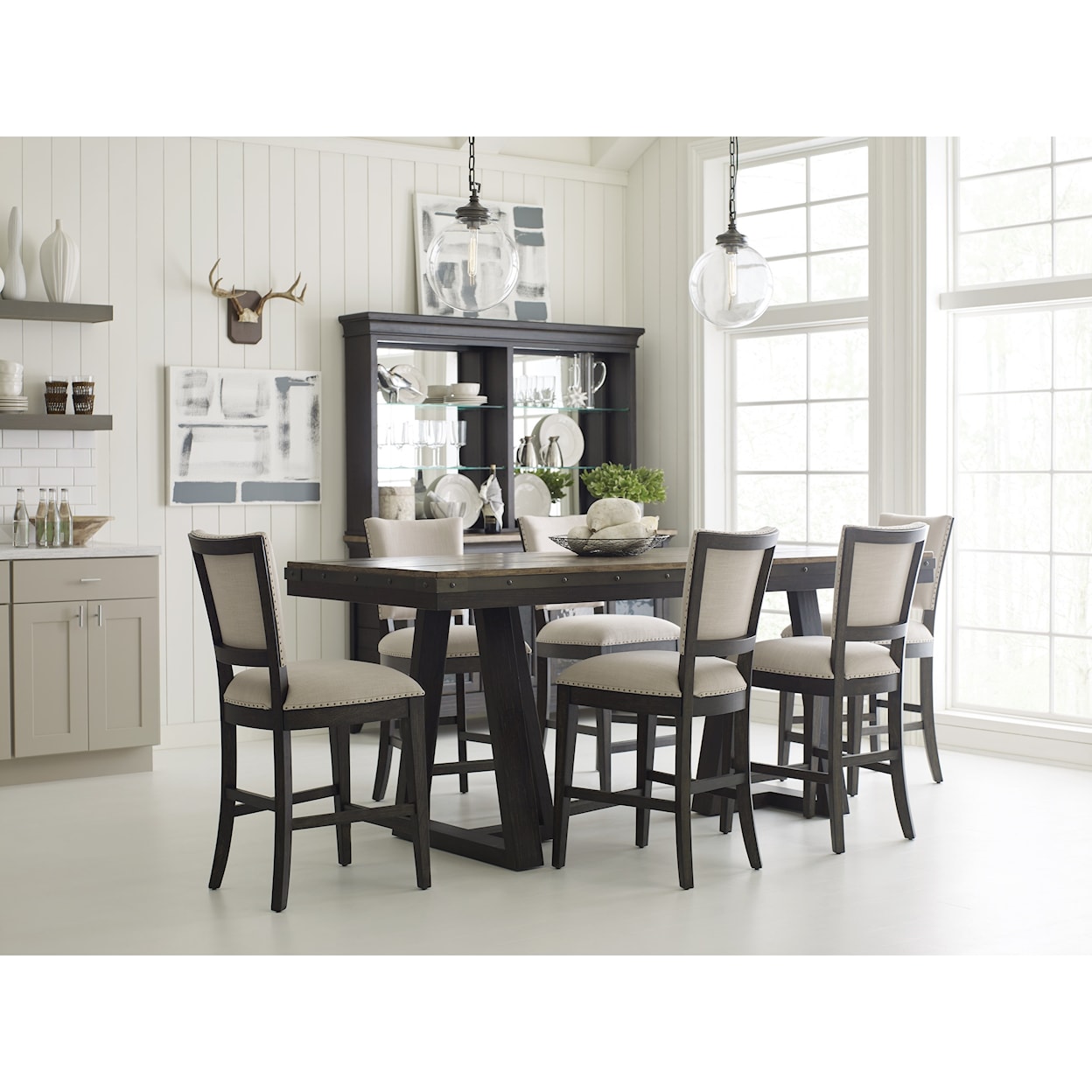 Kincaid Furniture Plank Road Formal Counter Height Dining Room Set