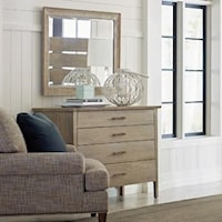 Contemporary Solid Wood Dresser and Mirror Set