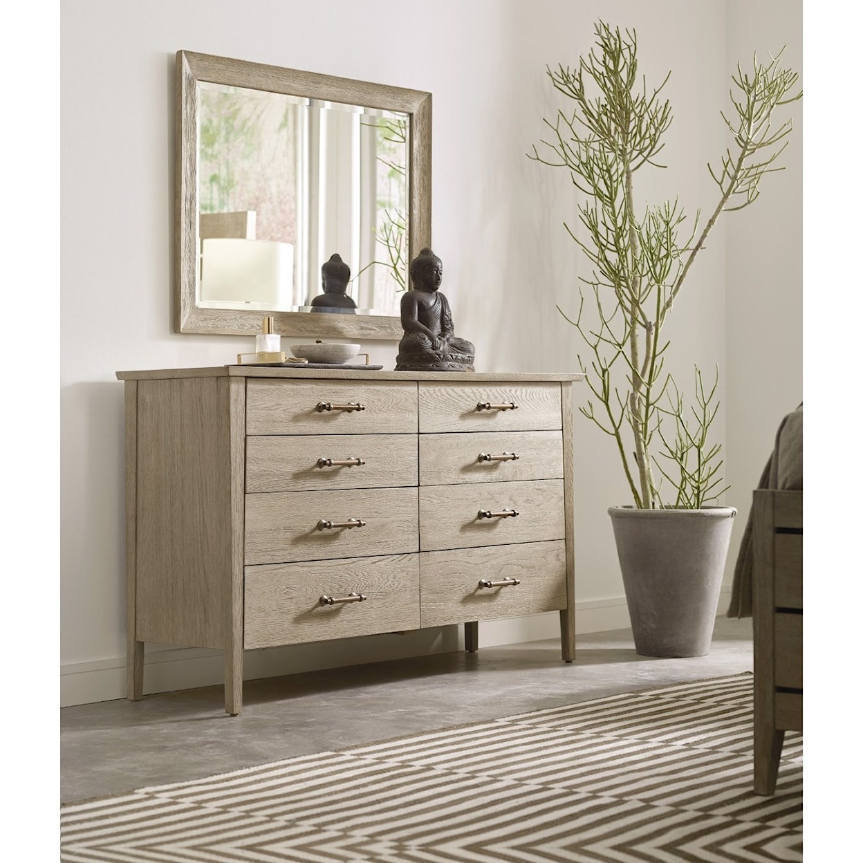 Kincaid Furniture Symmetry Dresser and Mirror Set