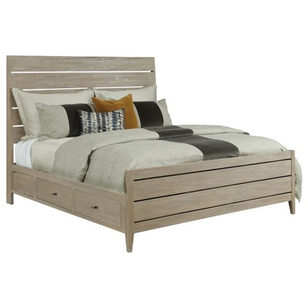 Kincaid Furniture Symmetry Incline Oak Queen High Bed