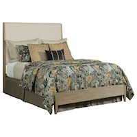 Contemporary Incline Solid Wood Queen Upholstered Bed
