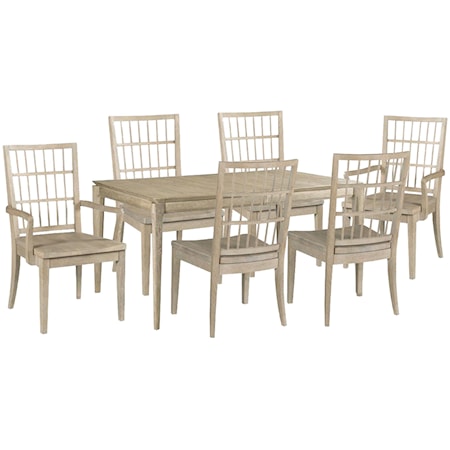 Dining Table, Side Chairs, Arm Chairs