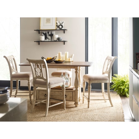 5-Piece Kitchen Island and Chair Set