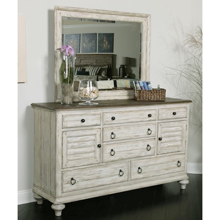 Dresser and Mirror Combo