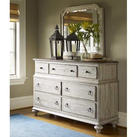 Dresser and Mirror Combo