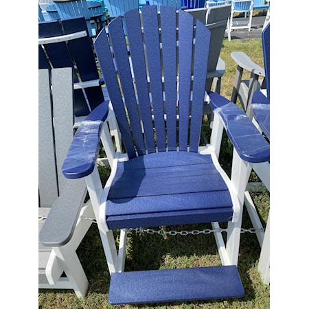 Bayside Balcony Chair White/Patriot Blue