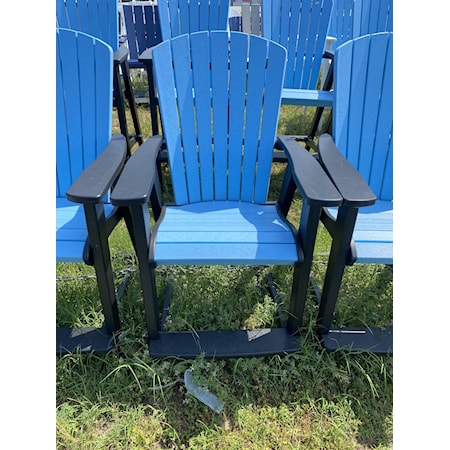 Bayside Balcony Chair Black/Carolina Blue Po