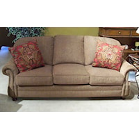 88" Semi-Attached Back Sofa with Turned Wood Legs